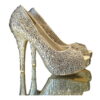 Crystal Couture Ladies Cystal Toe High Heel