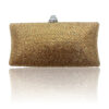 Crystal Couture Ladies Eveing gold clutch bag