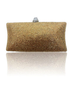 Crystal Couture Ladies Eveing gold clutch bag