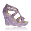 Crystal-Couture Crystal Sandal Wedge Platform High Heels