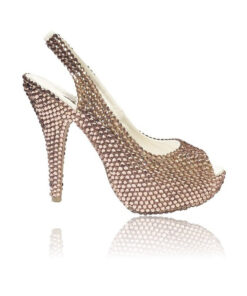 Crystal Couture Gold Sling Back