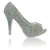 Crystal Couture Crystal Platform Peep Toe Small Crystal