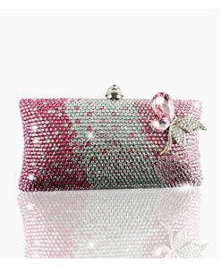 Crystal Couture Crystal Infusion Clutch Bag Pink & Silver 1