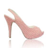 Crystal Couture Slingback Peep Toe High Heels 1
