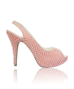 Crystal Couture Slingback Peep Toe High Heels 1