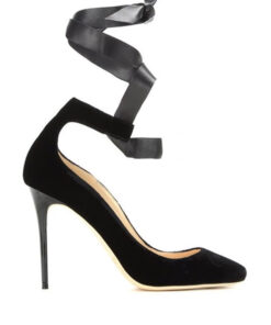 Crystal Couture Ladies Pointed Shoes With Ribbon Detail 1