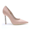 Crystal Couture Leather Pointed Pastel Wedding Shoes With Crystal Heels 1