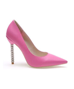 Crystal Couture Leather Pointed Pastel Wedding Shoes With Crystal Heels 2