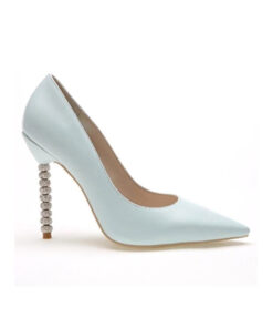 Crystal Couture Leather Pointed Pastel Wedding Shoes With Crystal Heels 3