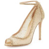 Crystal Couture Gold Mesh Ladies High Heels 1