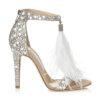 Crystal Couture Suede Crystal Embellished Sandals With Feather Tassel 1