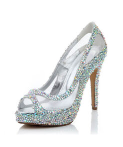 Crystal Couture Angel Jewel Bridal Peep Toes