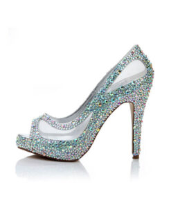 Crystal Couture Angel Jewel Bridal Peep Toes