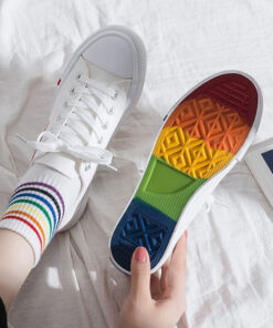 Crystal Couture COVID-19 Charity Rainbow Shoes