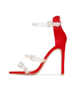 Crystal Couture Ellie Red Crystal Sandal