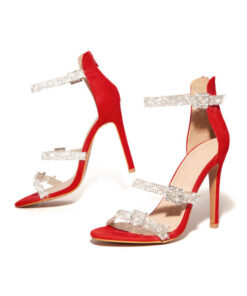 Crystal Couture Ellie Red Crystal Sandal