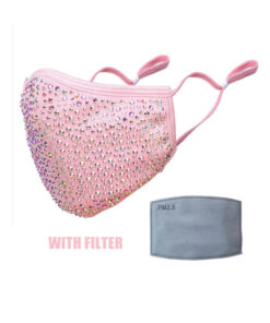 Crystal Couture Baby Pink Crystal Face Mask