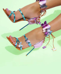 Crystal Couture Butterfly Ladies Sandal Heels