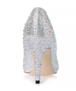 Crystal Couture Cinderella Peep Toe Heel