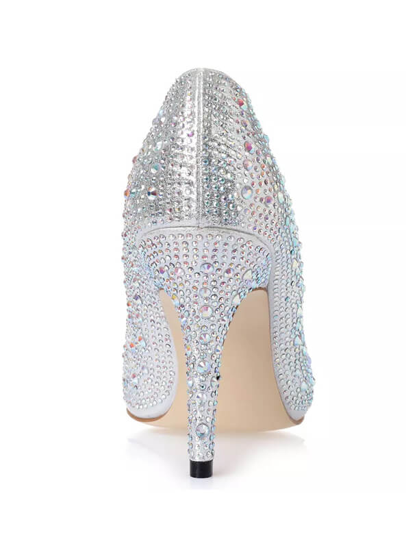 Crystal Couture Cinderella Peep Toe Heel