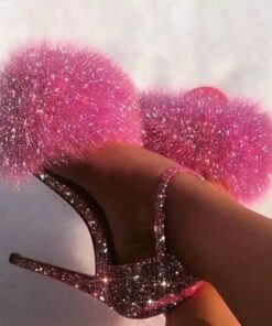 Crystal-Couture-Pink-Fluffy-shoes