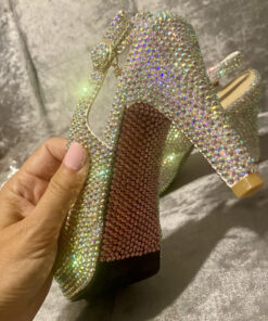 Alternative view of Crystal Couture crystal peeptoes