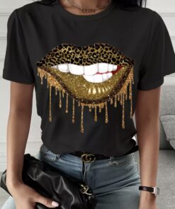 Crystal-couture-gold-lips-tshirts