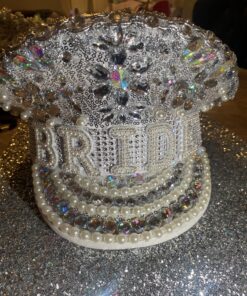 Alternative view of Bride hats silver & pearl