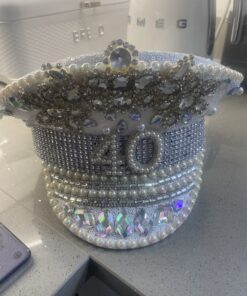 Alternative view of Crystal Couture embellished personalised birthday hats