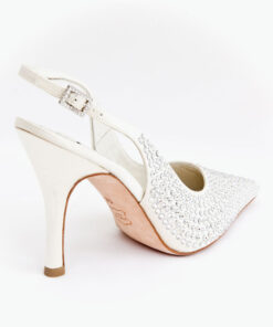 Crystal Couture Cinderella Crystal Pointed Slingback Heels