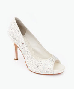 Crystal Couture Crystal Bridal Peep Toe Heels
