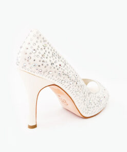 Crystal Couture Crystal Bridal Peep Toe Heels