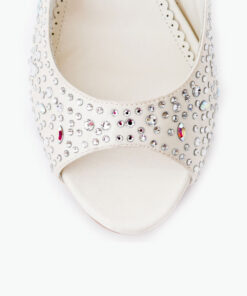 Crystal Couture Crystal Bridal Peep Toe Heels