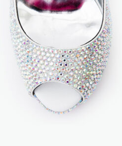 Crystal Couture Crystal Slingback Peep Toe Heels