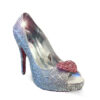 Crystal Couture Pink Heart Crystal Peep Toe Heels