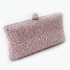 Crystal Couture Silver and Baby Pink Crystal Clutch Bag
