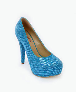 Crystal Couture Something Blue Wave Crystal Platform Heels
