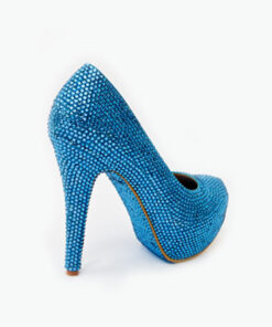 Crystal Couture Something Blue Wave Crystal Platform Heels